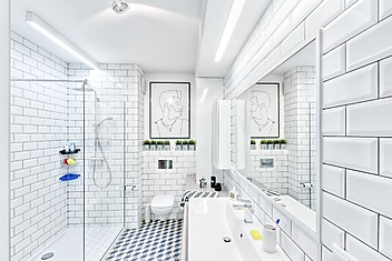 nowoczesna biała łazienka